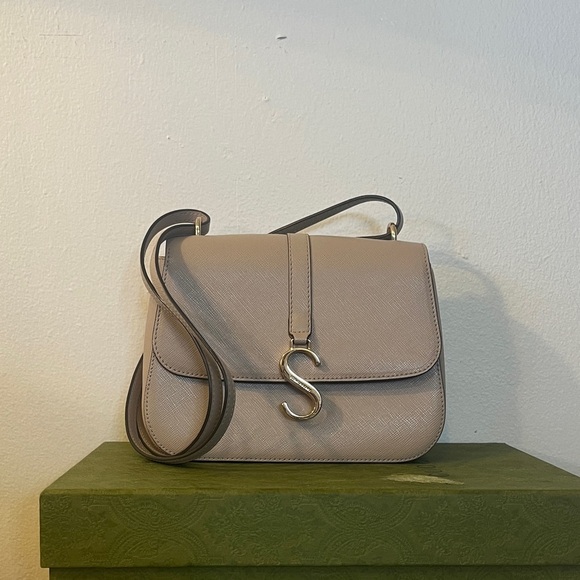 Strathberry S Convertible Shoulder / Crossbody Flap Bag in Cappuccino - Picture 2 of 12